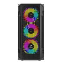 GAMEBOOSTER GB-T005MB USB3.0 RGB fan Mesh Panel Siyah kasa (PSU yok)